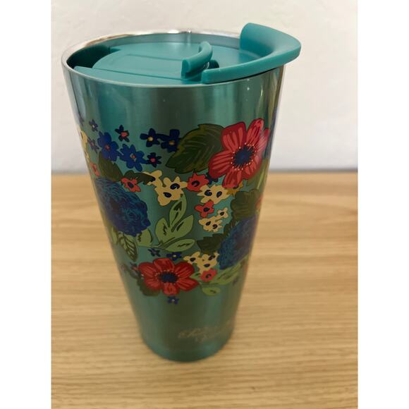 Pioneer Woman Stainless Steel Double Wall Vacuum Insulated Teal Tumbler w/Lid. - Picture 5 of 9